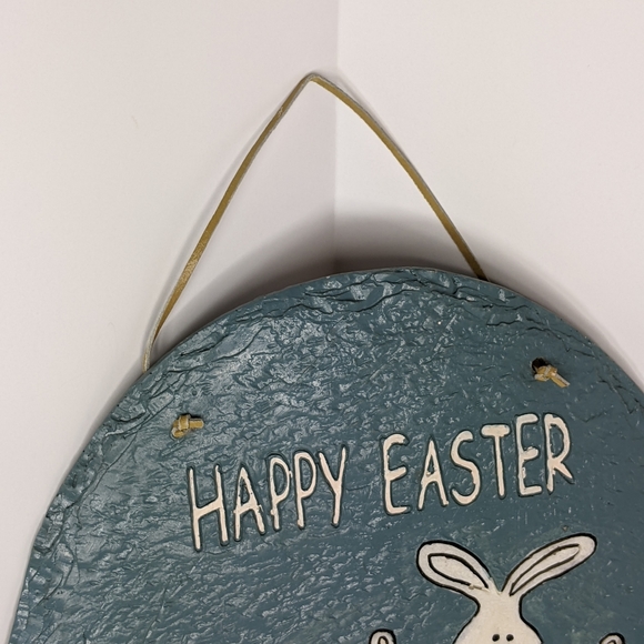 Oval Hanging Shale Rock Happy Easter Sign - Picture 6 of 9